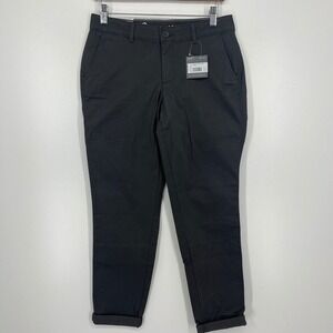 Eddie Bauer‎ Legend Wash Stretch Boyfriend Slim Tapered Pants Carbon Gray Size 2